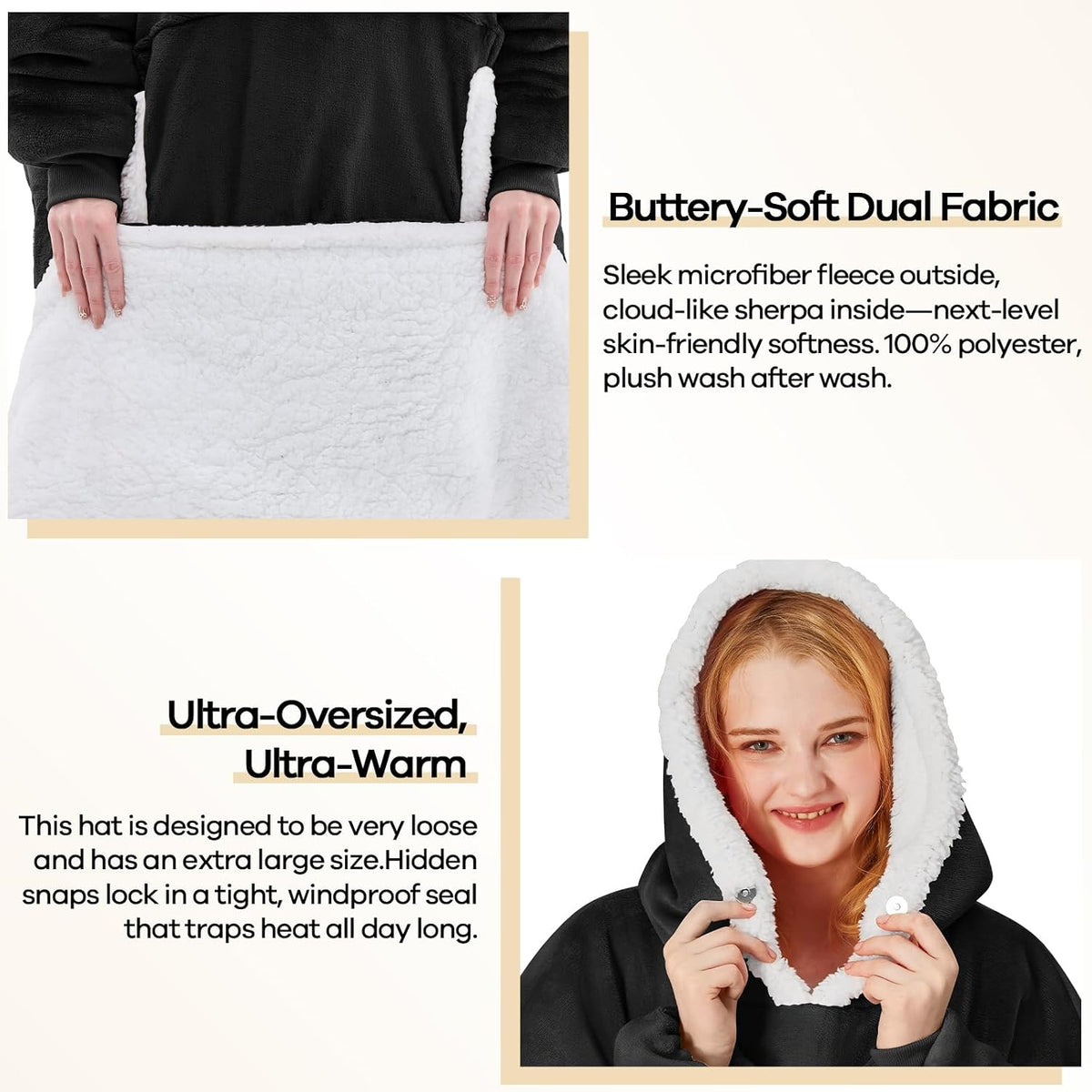 yescool Wearable Blanket Hoodie as Christmas Birthday Gifts for Women Mom - Colors B