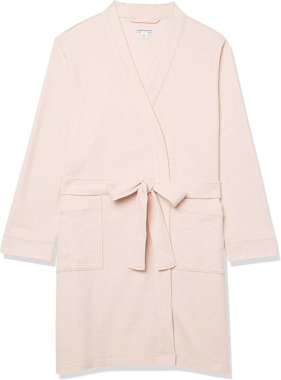 Amazon Essentials Women's Lightweight Cotton Waffle Mid-Length Bathrobe (Available in Plus Size)