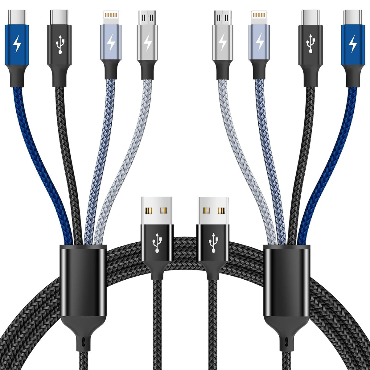 4 in 1 Multi Charging Cable, 5FT Charging Cords for Multiple Devices