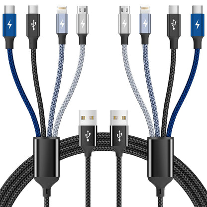 4 in 1 Multi Charging Cable, 5FT Charging Cords for Multiple Devices