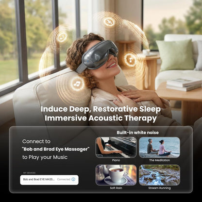 BOB AND BRAD Eye Massager with Heat and Cooling, FSA Eligible HSA Birthday Gifts for Women Men, Heated Eye Massager for Migraine, Heated Eye Mask for Dry Eye Head Tension and Stress Relief
