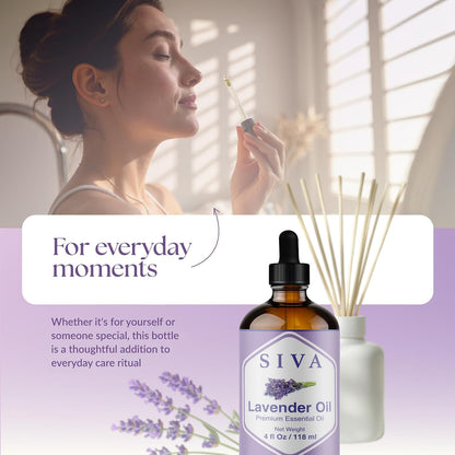 Siva Lavender Essential Oil, Huge Bottle, Large Size, 16 Fl Oz (473 ml)
