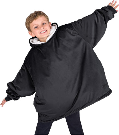 Bare Home Wearable Blanket Hoodie - Soft Plush Sherpa - Warm and Cozy - Oversized Wearable Blanket
