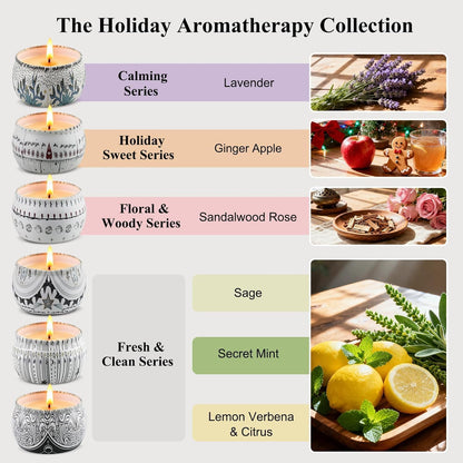 Candles, Scented Candles Gift Set for Women, 8 Pack Fruity Floral Soy Wax Aromatherapy Candles, Travel Tin Candles in Artist Gift Box, Birthday Gifts for Mom, Wife, Sister, Friend, Housewarming