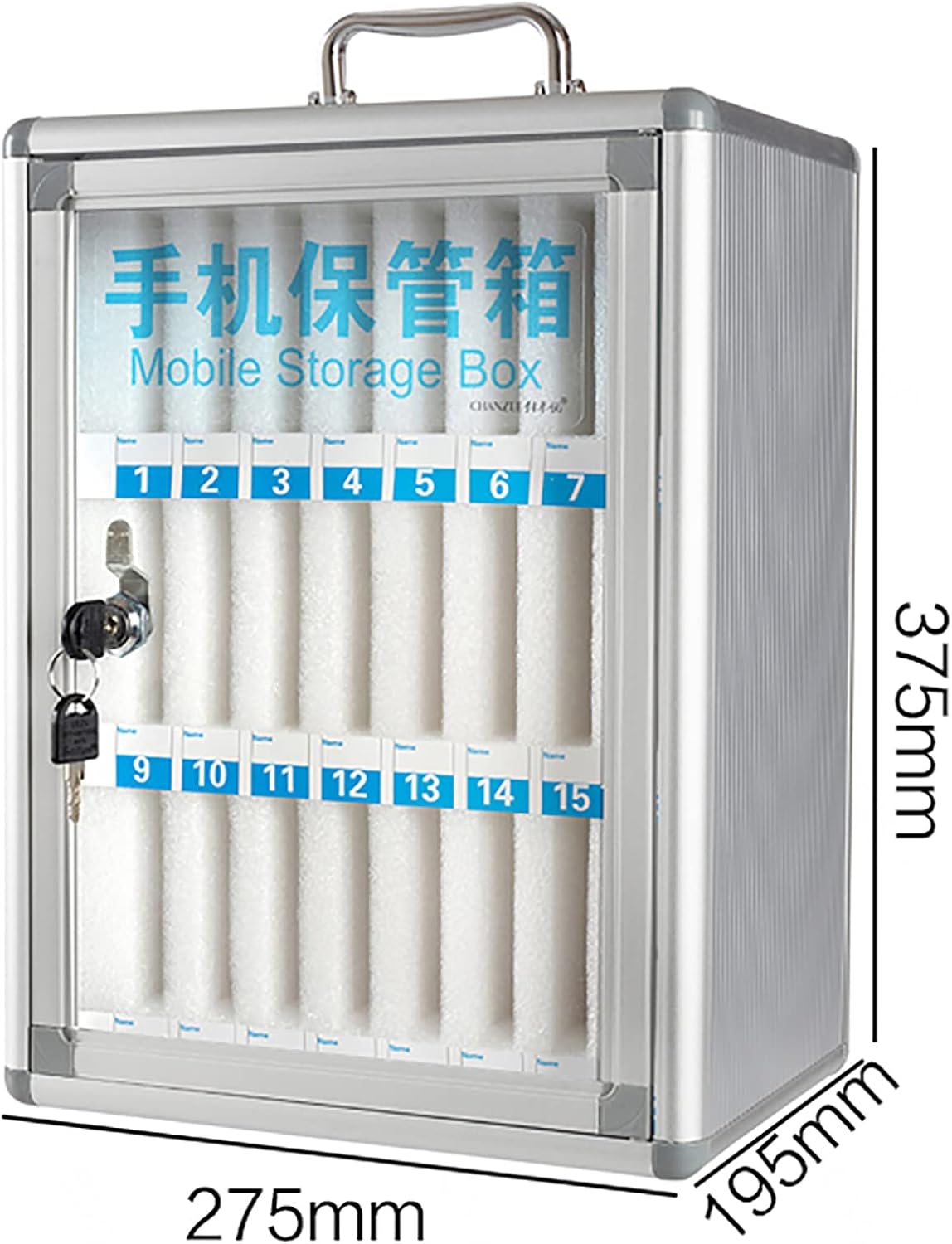 Cell Phone Charging Stations Phone Storage Cabinet Phone Storage Locker 24,36, 48, 60 Position Cell Phone Storage Box Pocket Chart Storage Locker Box With A Security Lock Can Be Carried (36slots )