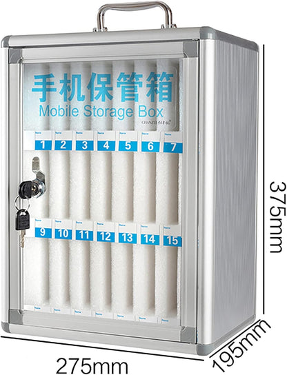 Cell Phone Charging Stations Phone Storage Cabinet Phone Storage Locker 24,36, 48, 60 Position Cell Phone Storage Box Pocket Chart Storage Locker Box With A Security Lock Can Be Carried (12slots )
