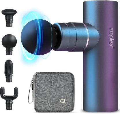 arboleaf Massage Gun Deep Tissue, Balance of Power & Portability Full-Metal Percussion Massager with Silent Brushless Motor - Ultra-Quiet Pocket-Sized for Athletes Back Pain Relief Home Office Travel