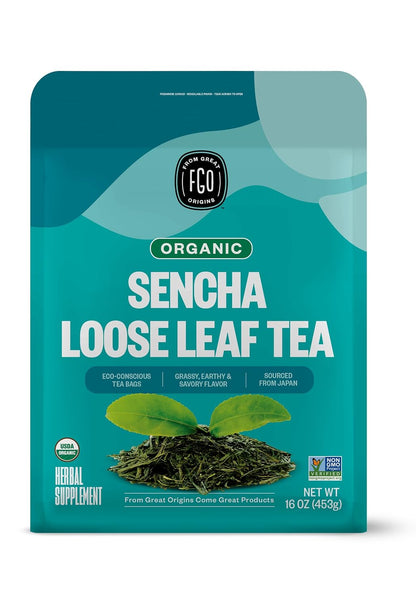 FGO Organic Lemon Balm Tea, 100 Count, Eco-Conscious Herbal Tea Bags, Resealable Bag, Caffeine Free, Packaging May Vary (Pack of 1)