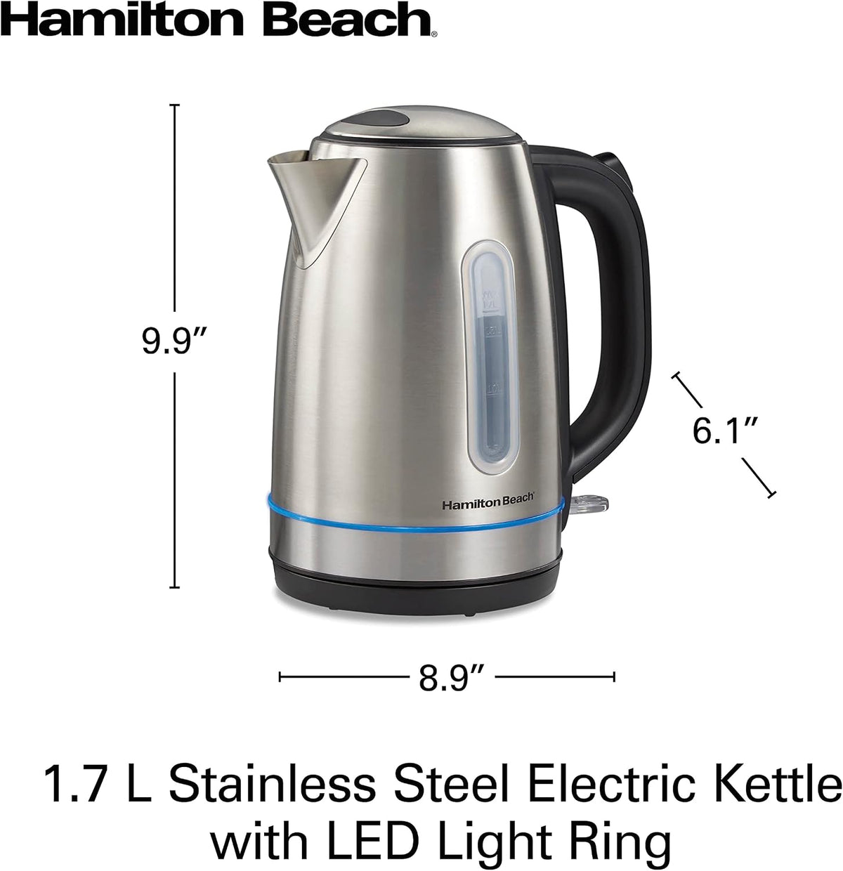 Hamilton Beach 1.7 Liter Electric Tea Kettle, Water Boiler & Heater
