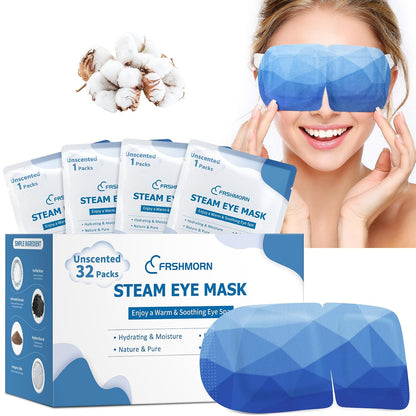 16Packs Steam Eye Mask, Heated Eye Mask for Sleeping, Warm Compress for Eyes, Self Heating Disposal Steam Mask for Home Sleep, Office, Spa, Travel Essentials Mothers Day Gifts (Unscented)