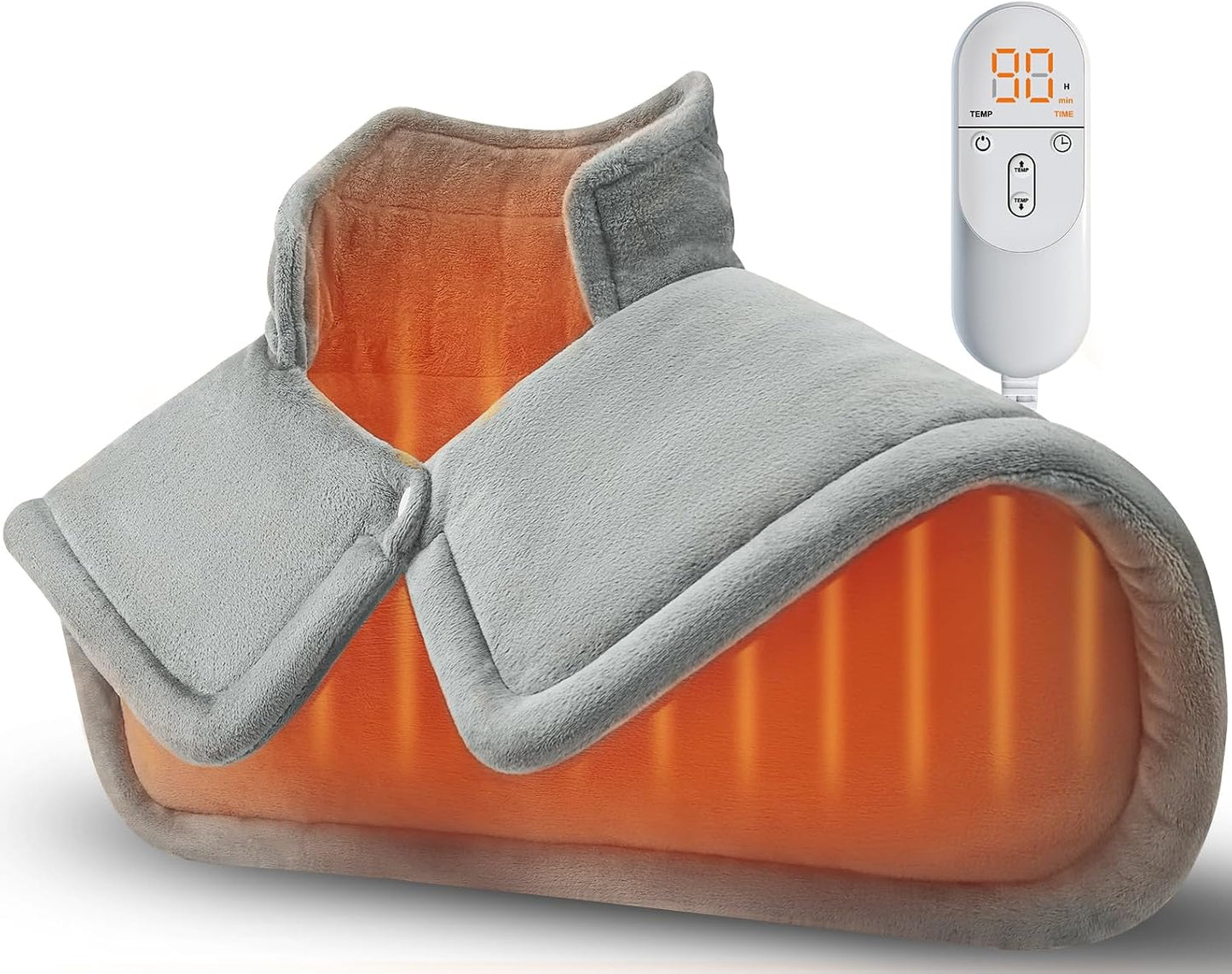 Heating Pad for Neck Shoulders Back, Electric Heat Pads, Weighted Heated Wrap for Daily Relax 6 Heat Settings 4 Auto Timers, Birthday Gifts for Women Men Mom Dad Wife Husband, 17"x23", ETL Certified