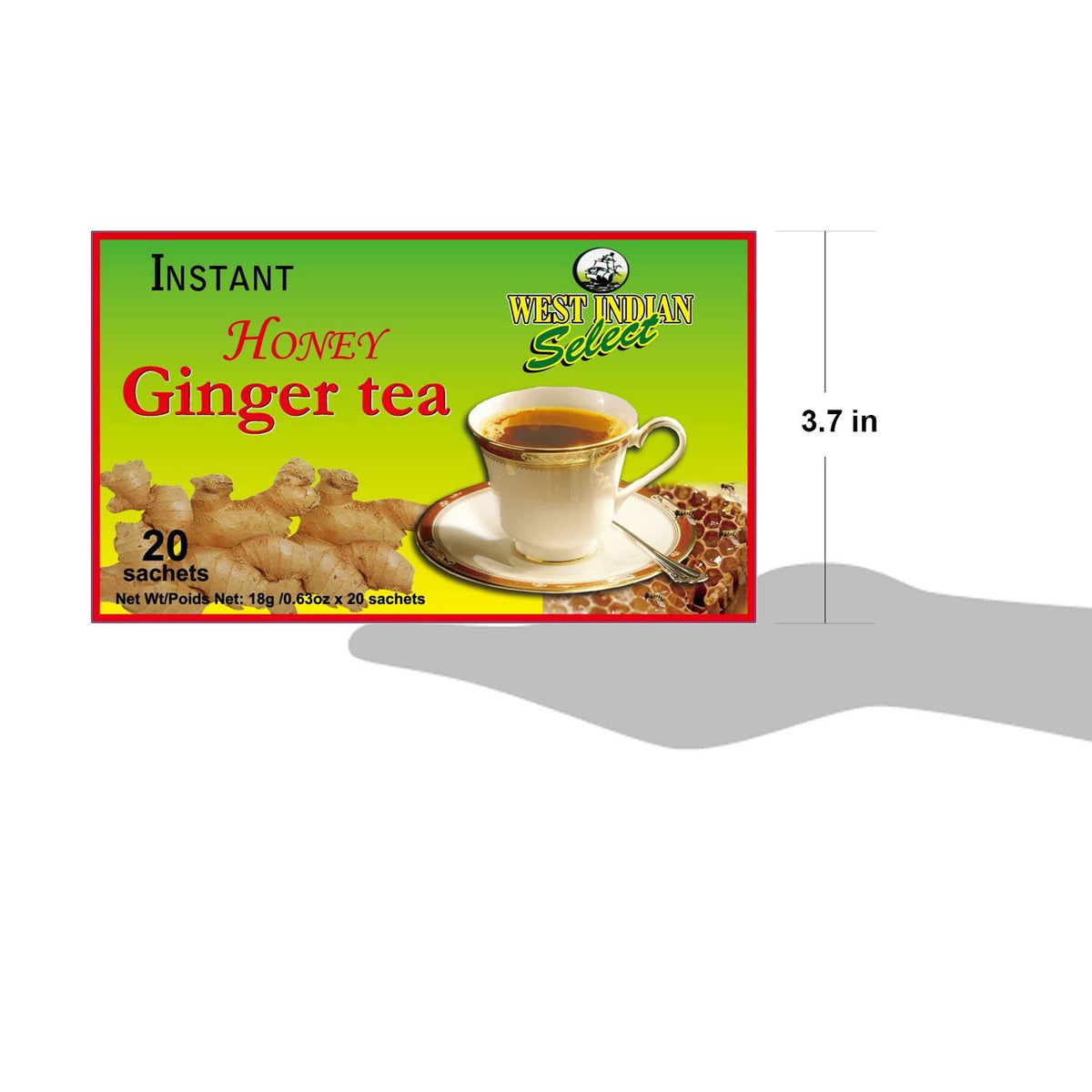 West Indian Select Honey Ginger Tea (20 Sachets) 18 G/0.63oz