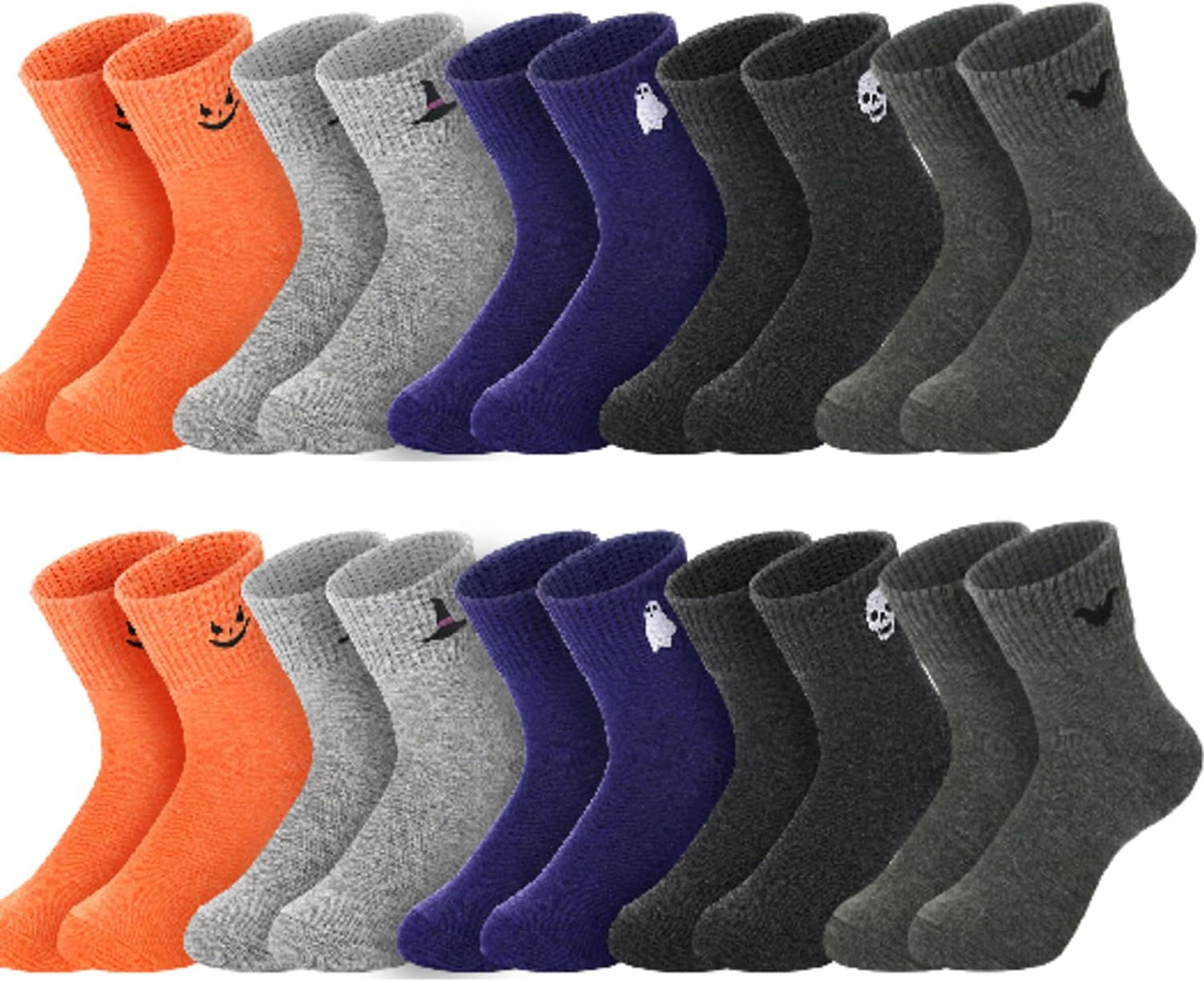 Eurzom 10 Pairs Socks Womens Crew Elastic Ankle Length Cotton Socks Aesthetic Cute Lightweight Low Cut Gifts for Women - Colors B