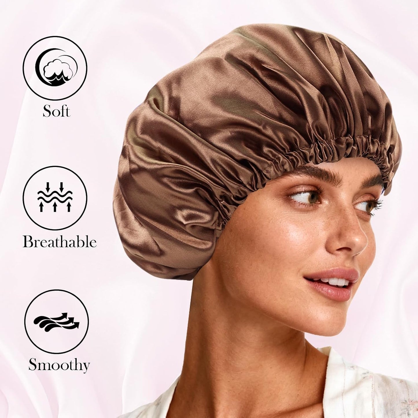 Satin Bonnet Double Layer Silk Bonnet for Sleeping Women for Natural Curly