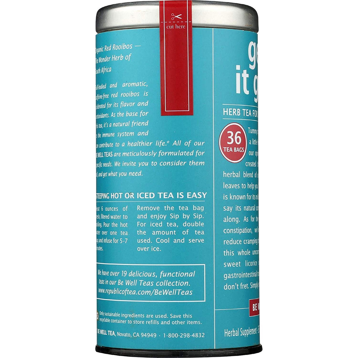 The Republic of Tea Be Well Get It Going No. 2 Herbal Tea, 36 Count
