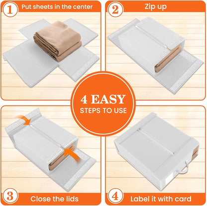 WOWBOX Bed Sheet Organizers and Storage,Closet Organizer Under Bed Storage