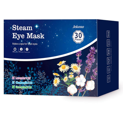 Jekeno Steam Eye Mask, 16 Packs Eye Masks for Dry Eyes, 40-60 Minutes Self Moist Warm Compress Heated Disposable Mask for Sleep, Spa Relaxing Trip Gifts, Travel Essentials for Women Men