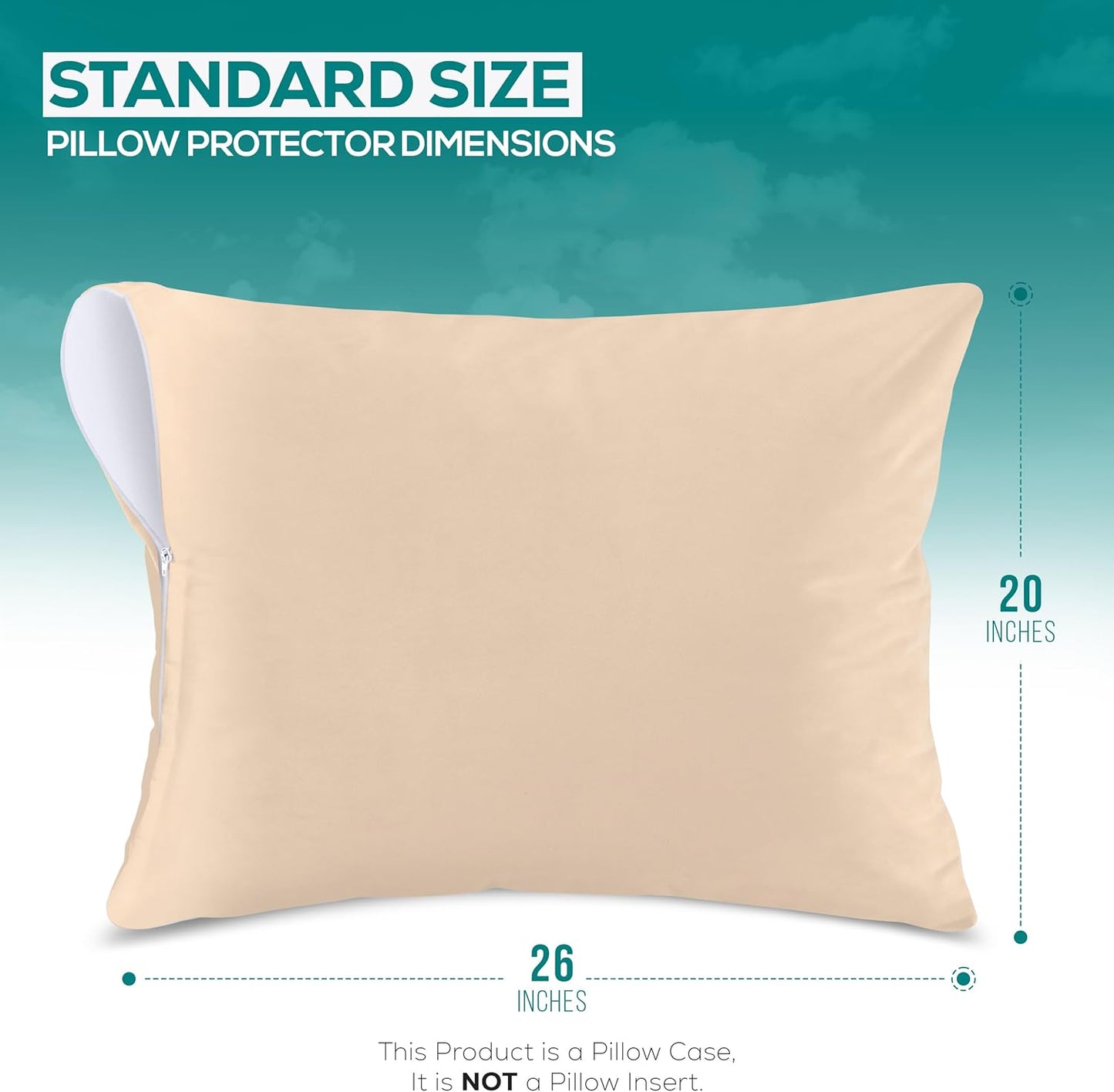 Utopia Bedding Premium 100% Waterproof Pillow Protectors with Zipper Standard Size (Set of 4), Bed Bug and Dust Mite Proof Zippered Pillow Covers, Pillow Encasement Cases, Gray