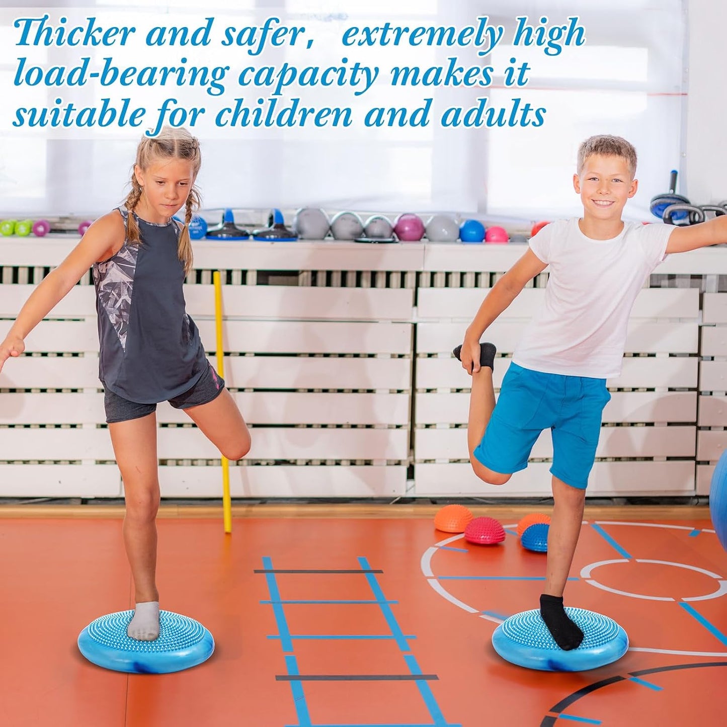 Libima 4 Pcs Wiggle Seat for Sensory Kids Inflated Wobble Cushion Sensory Seat Cloud Design Flexible Seating for Classroom Elementary Balance Disc for Kids Adult Pet Training