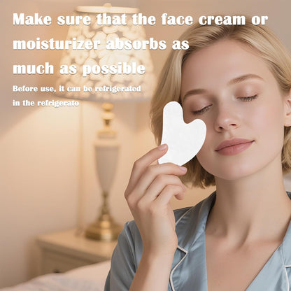 Jade Roller Gua Sha Tools - Nature Gua Sha Facial Tool Skin Tightening Face Massager Anti-Aging Jade Face Roller Puffiness Reducing Guasha Stone for Women Men（Green）