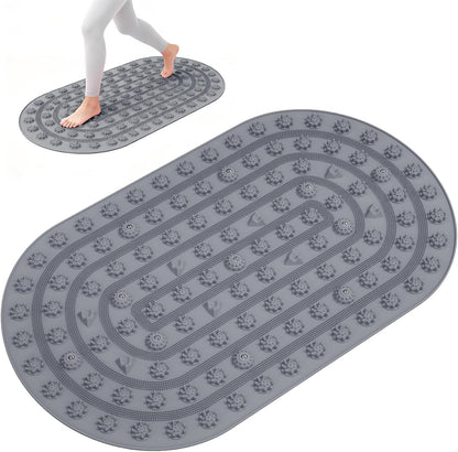 Foot Massage Mat Acupressure Board Large 30*17.7 In, Silicone Jogging Reflexology Mat for Feet Soft & Stiff Feet Magnetic Pressure Point Acupuncture Mat for Yoga Home Office Standing Elderly Pink