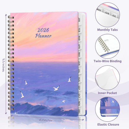 Weekly To Do List Notepad, 52 Sheets, Undated Weekly Planner, Letter Size | 8.5"x11", 100GSM, Thick Paper, Twin-Wire Spiral Bound, Tear Off Desk Pad, For Women & Man, Home School & Office Work