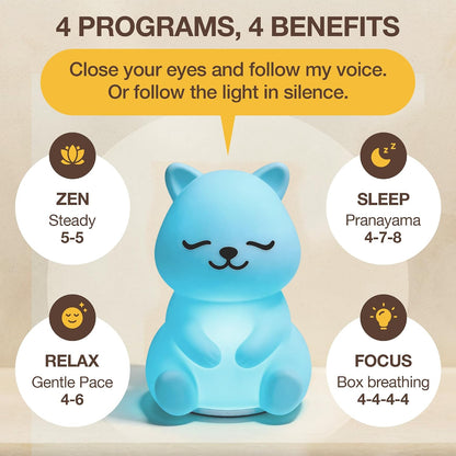 Speaking Breathing Lamp, Guided Meditation & Breathing Light, Kids & Adults