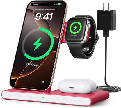 2026 Travel Portable Wireless Fast Charging Station for Apple & Android