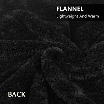 forestfish Fleece Wearable Blanket, Plaid Lap Blanket Comfy Poncho Throw with Buttons for Bed Sofa Office, Grey-White