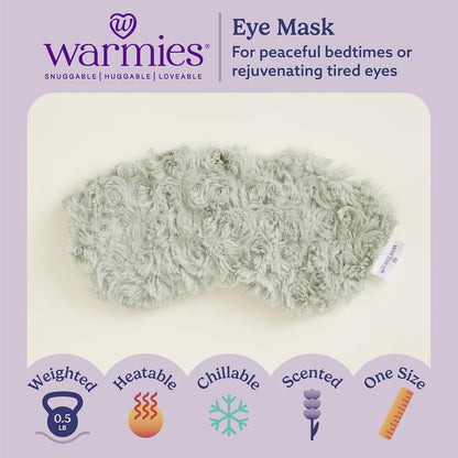 warmies Microwavable Eye Mask, Weighted Sleep Mask, Curly Sage Green