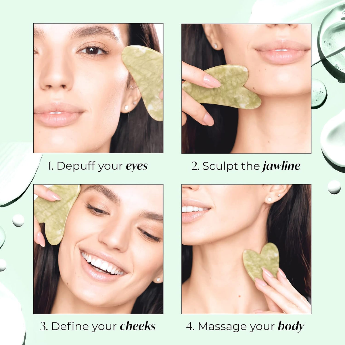PLANTIFIQUE Ice Roller & Guasha Tool for Face - Reduce Puffiness & Soothe