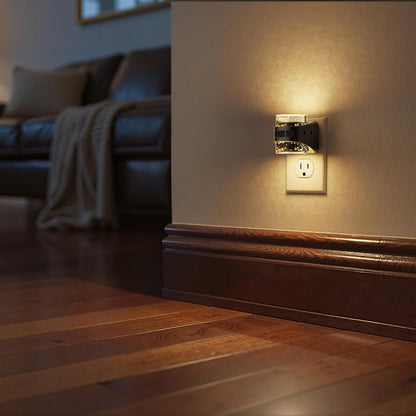 Briignite Night Light, Night Lights Plug into Wall, Soft White LED Nightlight for Kids, Adjustable Brightness 0-100LM, Dusk to Dawn Sensor, Soft Light for Bedroom, Hallway, Nursery, 2 Pack