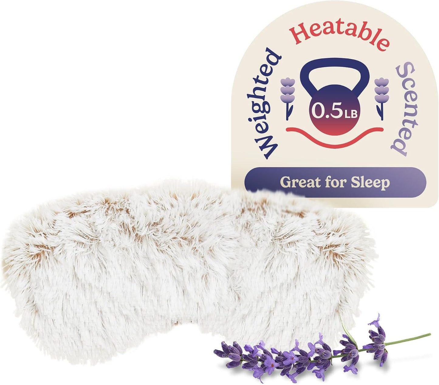 warmies Microwavable Eye Mask for Warmth & Comfort - Heat & Cooling Eye Compress for Dryness Relief - Weighted & Heated Lavender Sleep Mask for Calming Relaxation - Curly Sage