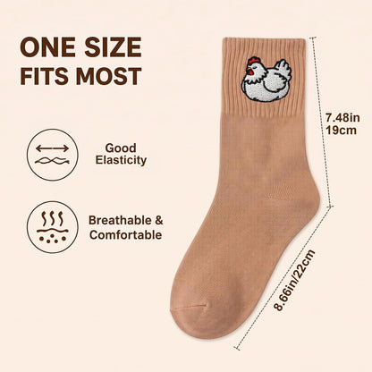 Eurzom 10 Pairs Socks Womens Crew Elastic Ankle Length Cotton Socks Aesthetic Cute Lightweight Low Cut Gifts for Women - Colors A