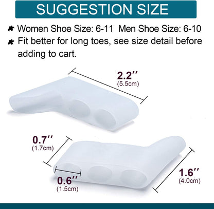 Povihome 10 Pack Pinky Toe Separator and Protectors for Overlapping Toe, Curled Pinky Toes - Spacers for Morton's Neuroma Pain Relief