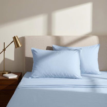 FAUNNA 100% Cotton Pillow Protectors, 600 Thread Count, Standard, 4 Pack
