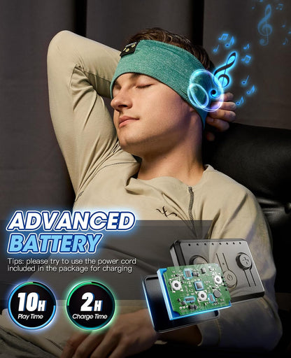 Perytong Sleep Headphones Wireless, Bluetooth Sports Headband Headphones with Ultra-Thin HD Stereo Speakers Perfect for Sleeping,Workout,Jogging,Yoga,Insomnia, Air Travel, Meditation (Grey)