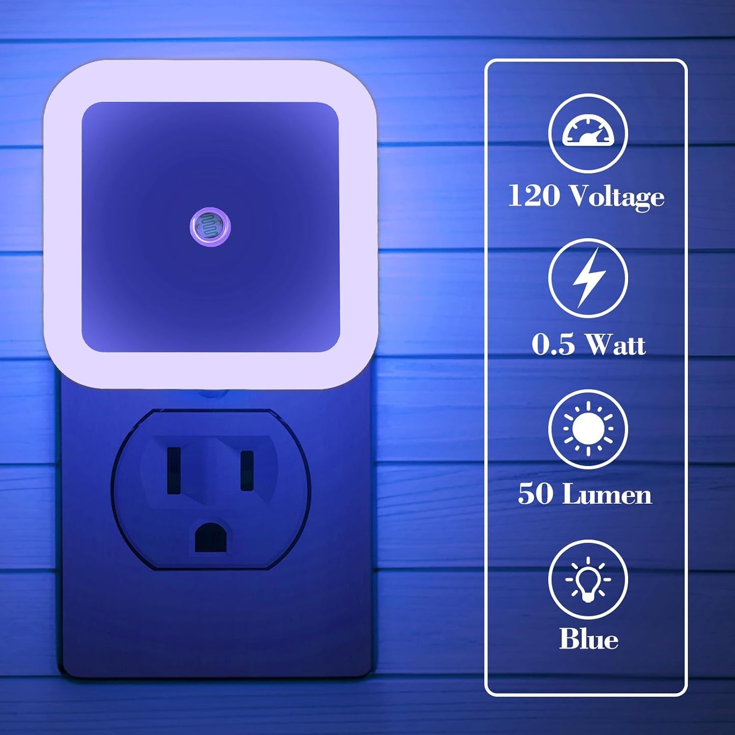 KINUR 6 Pack Night Light, LED Night Lights Plug into Wall with Dusk to Dawn sensors, Plug in Night Lights for Kids Room, Bedroom, Bathroom, Baby Nursery,Stair Lights, Hallway Light, Amber Color