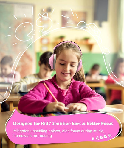 PROHEAR 032 Kids Ear Protection – Ear Muffs for Noise Reduction, 25NRR Noise Cancelling Headphones for Kids,Toddlers, Autism, Sensory Use, Hearing Protection – Orange