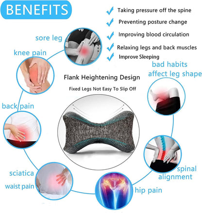 Vertdens Leg Pillow, Knee Pillow for Side Sleepers, Leg Pillows for Sleeping, Knee Cushion for Sleeping,Suitable for Relieving Leg, Back, Knee Pain