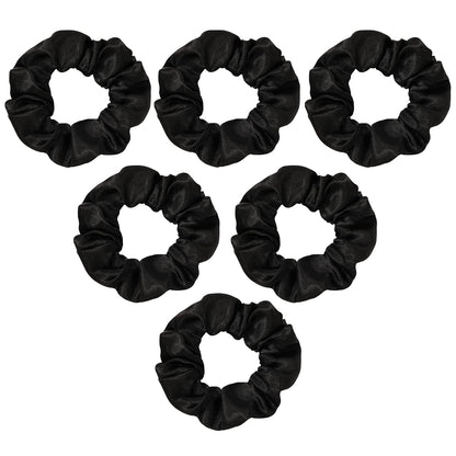 16 Pcs Scrunchies for Women - Black Satin Silk Scrunchies for Girls Hair Ties Elastics Bands Ponytail Holder Hair Accessories