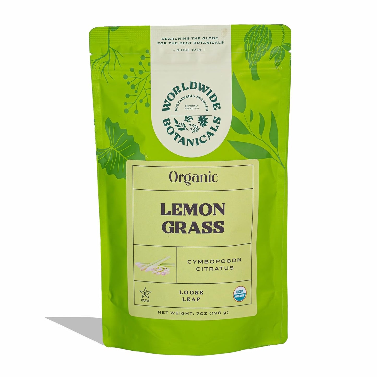 Worldwide Botanicals Organic Lemon Balm Tea, 1Lb - Loose Leaf Premium Herbal Tea | 100% Pure Lemon Balm Leaves | For Stress Relief and Good Digestion | Kosher