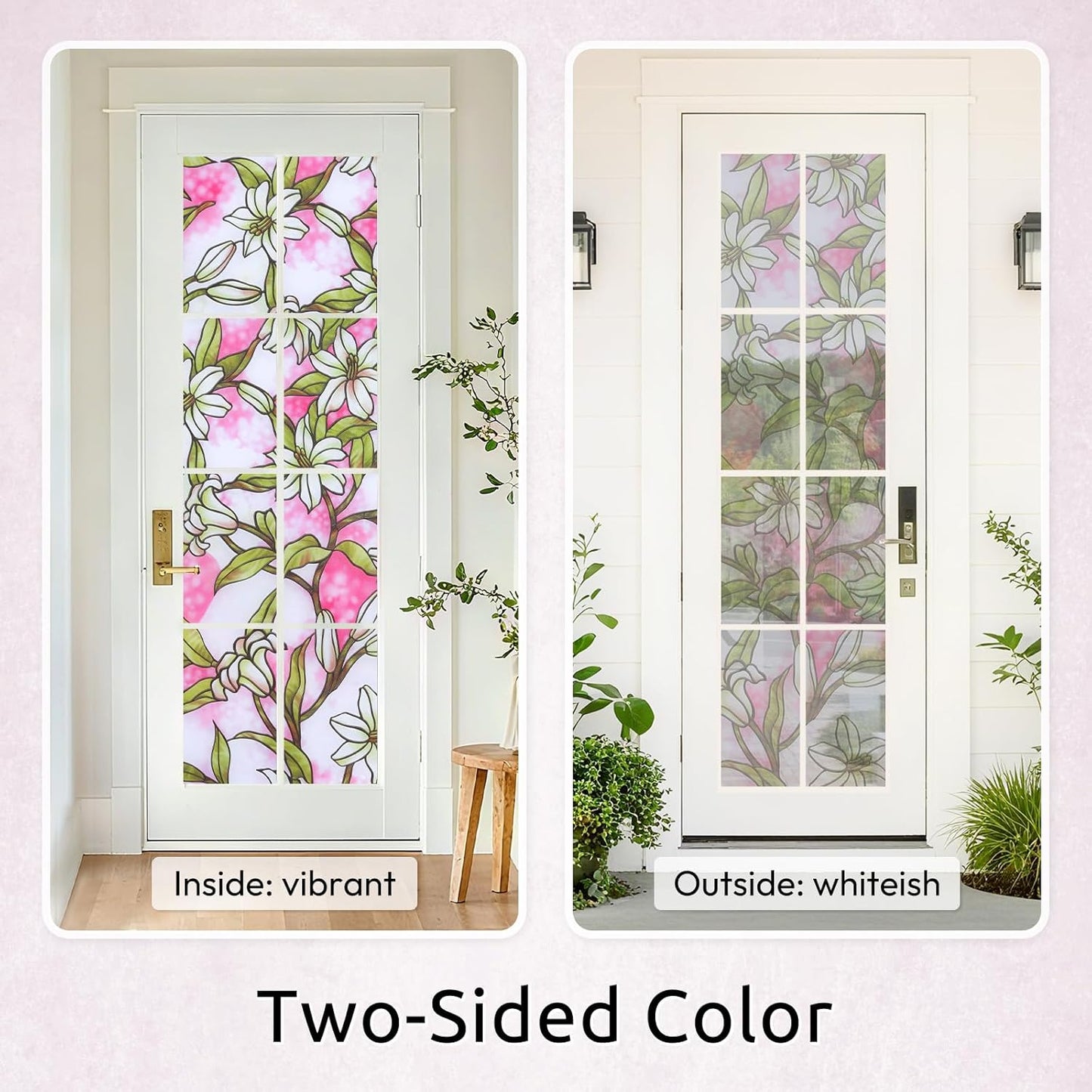 rabbitgoo Window Privacy Film One Way Window Tint for Home, Removable Reflective Heat Sun Blocking Anti UV Glass Door Covering, Mirror Tinting Film House Office, 17.5 Inch X 6.5 Feet, Black Silver