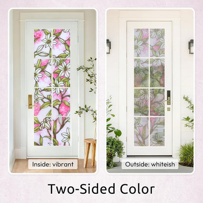 rabbitgoo Window Privacy Film One Way Window Tint for Home, Removable Reflective Heat Sun Blocking Anti UV Glass Door Covering, Mirror Tinting Film House Office, 17.5 Inch X 6.5 Feet, Black Silver