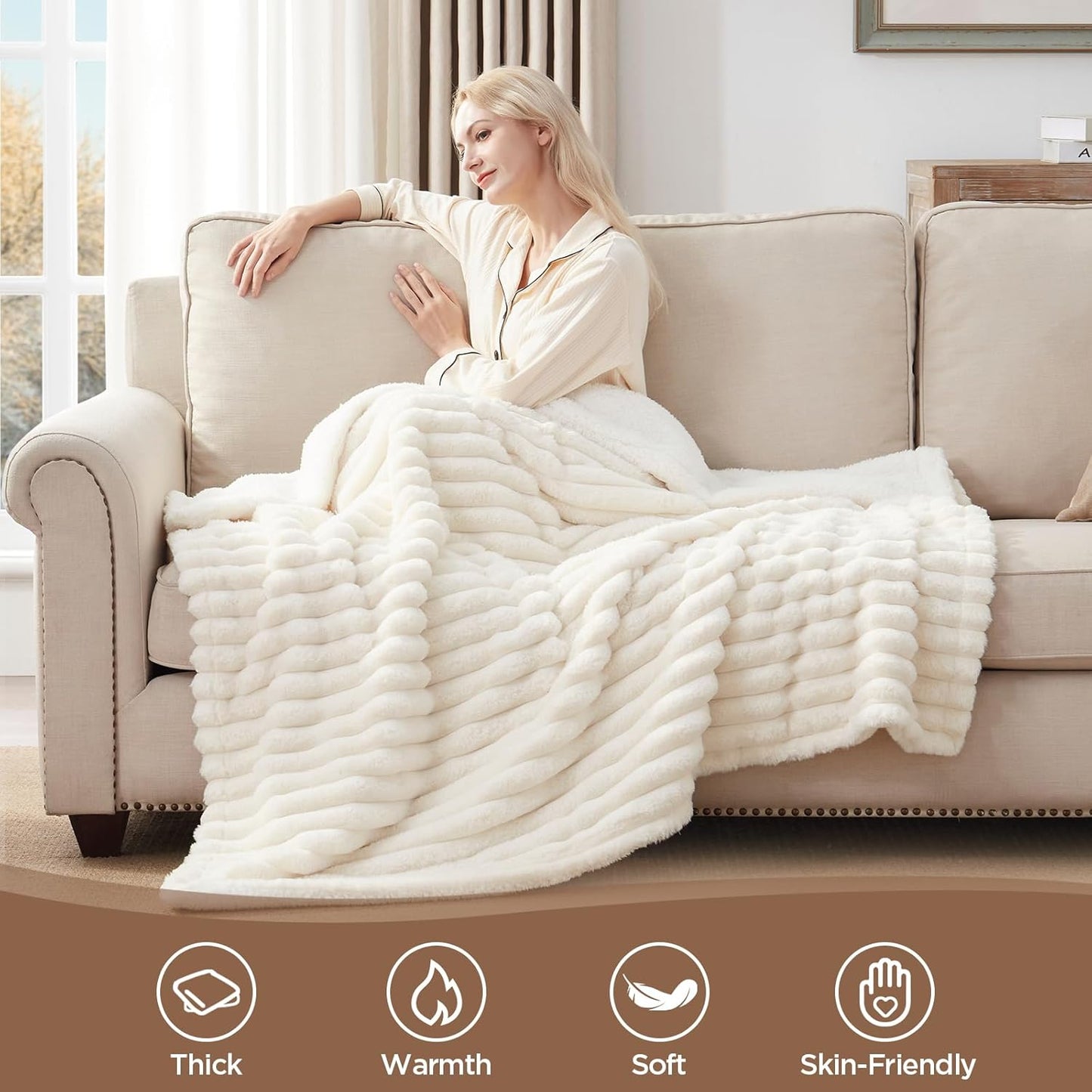 Westinghouse Heated Throw Blanket, Electric Blanket Throw with 6 Heating Levels and 2-10 Hours Time Settings, Flannel to Sherpa Super Cozy Heated Blanket Machine Washable, 50x60 inch, Charcoal