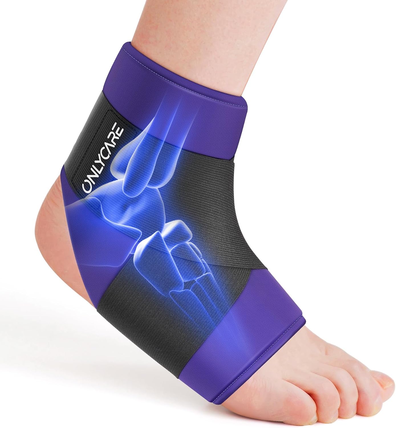 ONLYCARE Ankle Ice Pack Wrap for Swelling, Upgraded Gel Ice Pack Reusable, Hot Cold Therapy, Cold Pack for Sprained Ankle Injuries, Achilles Tendonitis, Plantar Fasciitis
