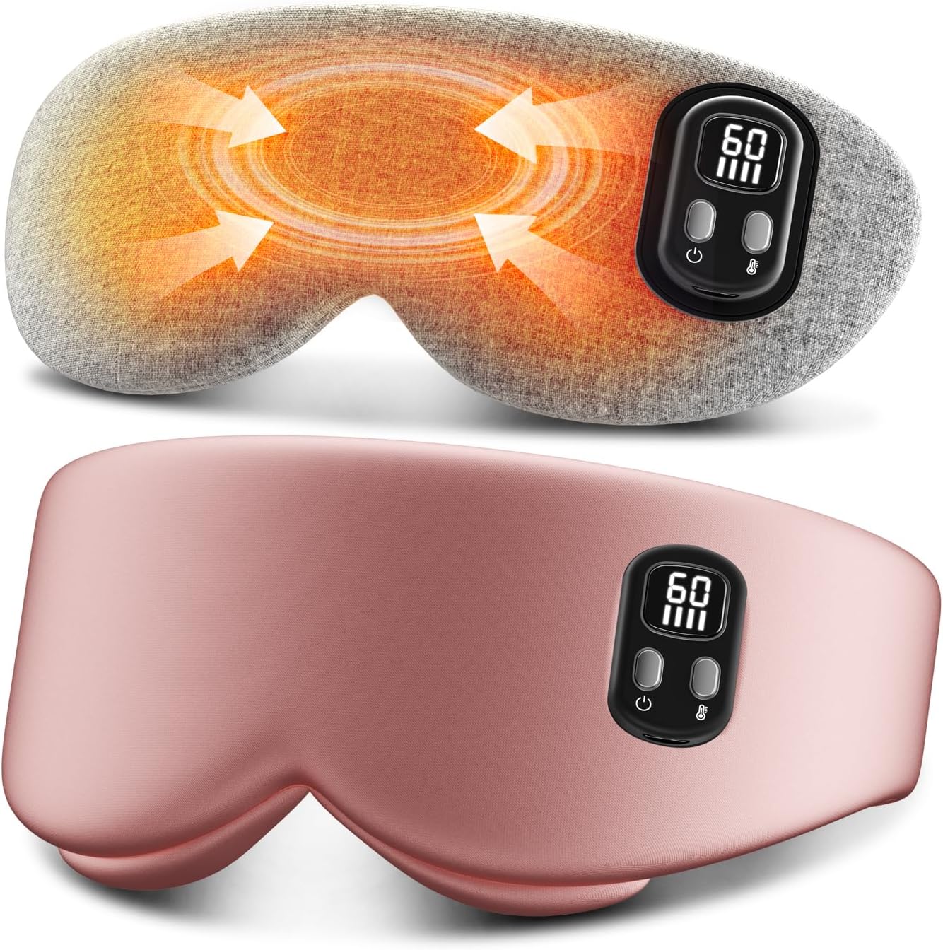 Cordless Heated Eye Mask, 4 Temp Timed Shutdown for Dry Eyes & Sleep Relief