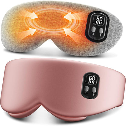 Cordless Heated Eye Mask, 4 Temp Timed Shutdown for Dry Eyes & Sleep Relief