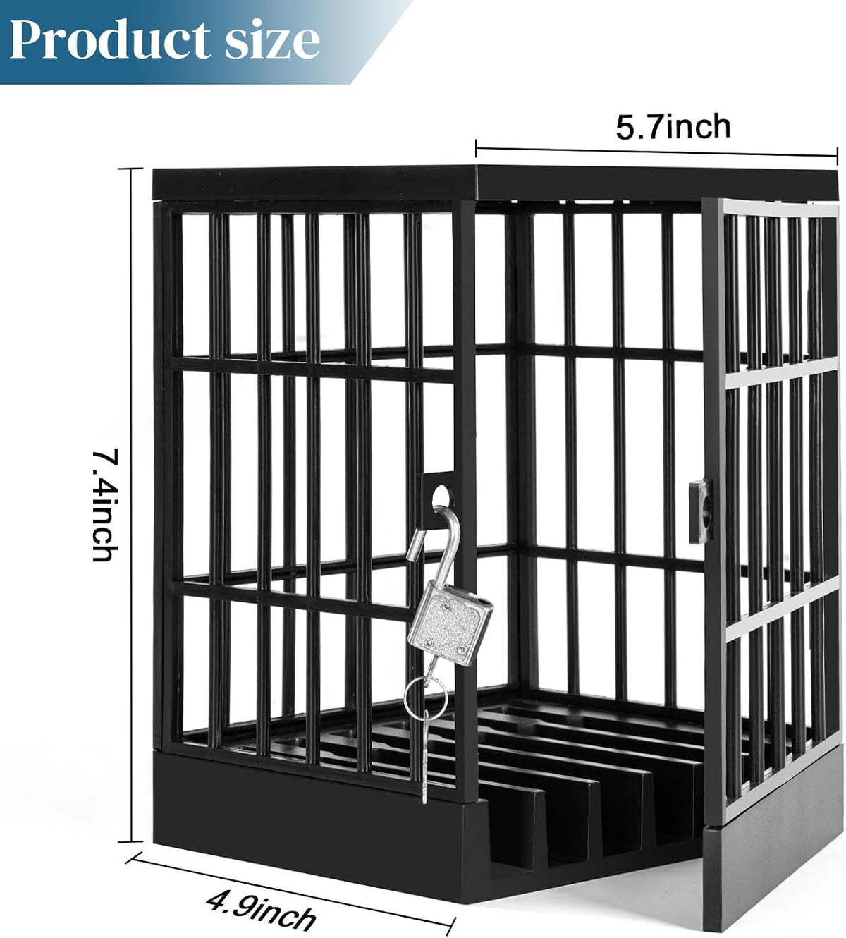 Gemaxvoled Cell Phone Jail-Phone Cage with Lock and Key, Phone Lock Box, Cell Phone Locker for Classroom/Family