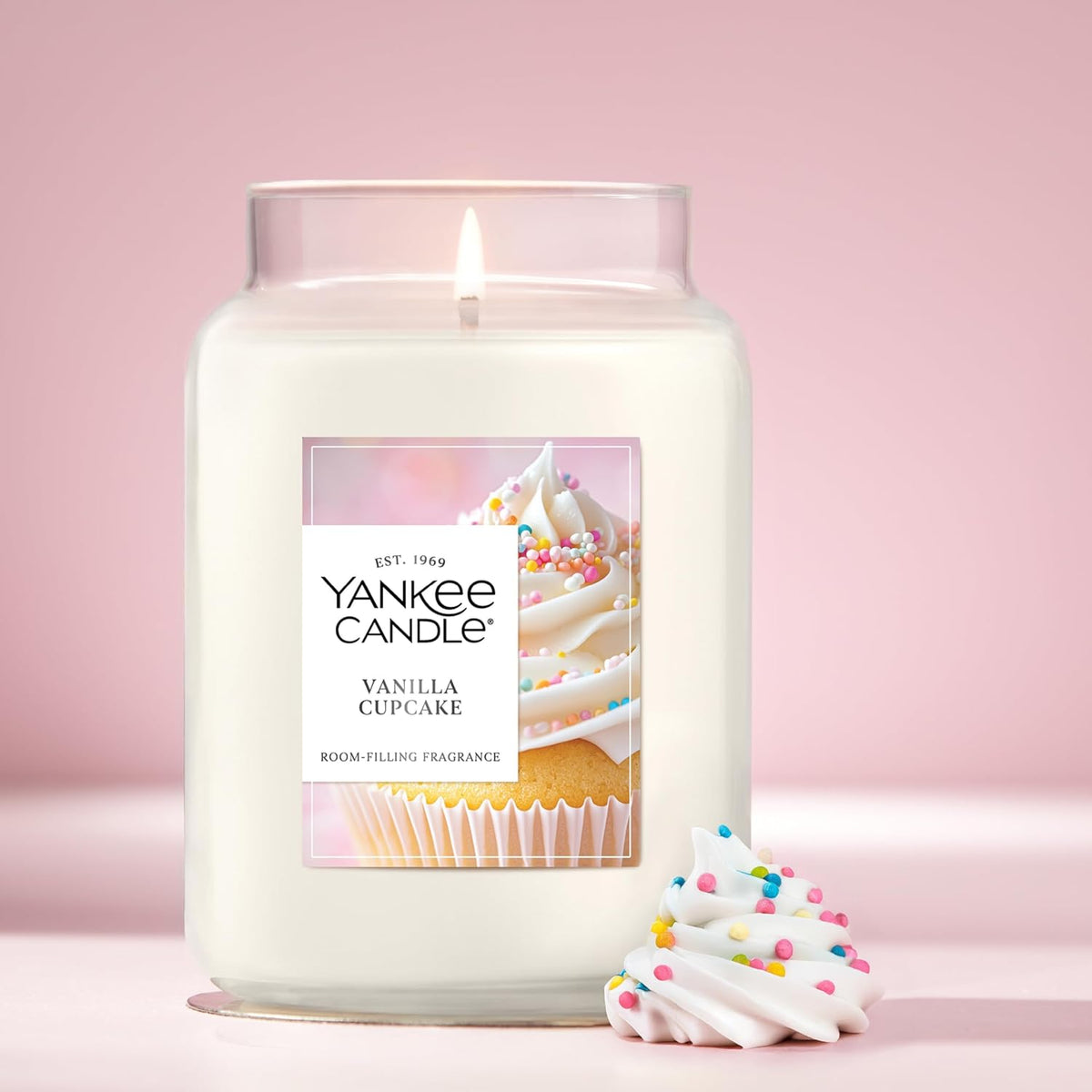 Yankee Candle Vanilla Cupcake Scented Candle, 22oz Large Jar